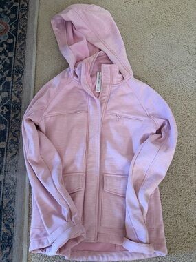 Lorna Jane Pale Pink Hooded Puffer Jacket